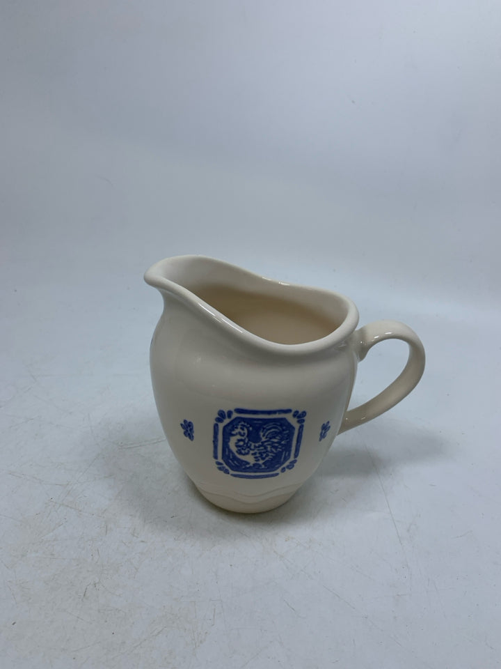 BLUE ROOSTER SMALL PITCHER.