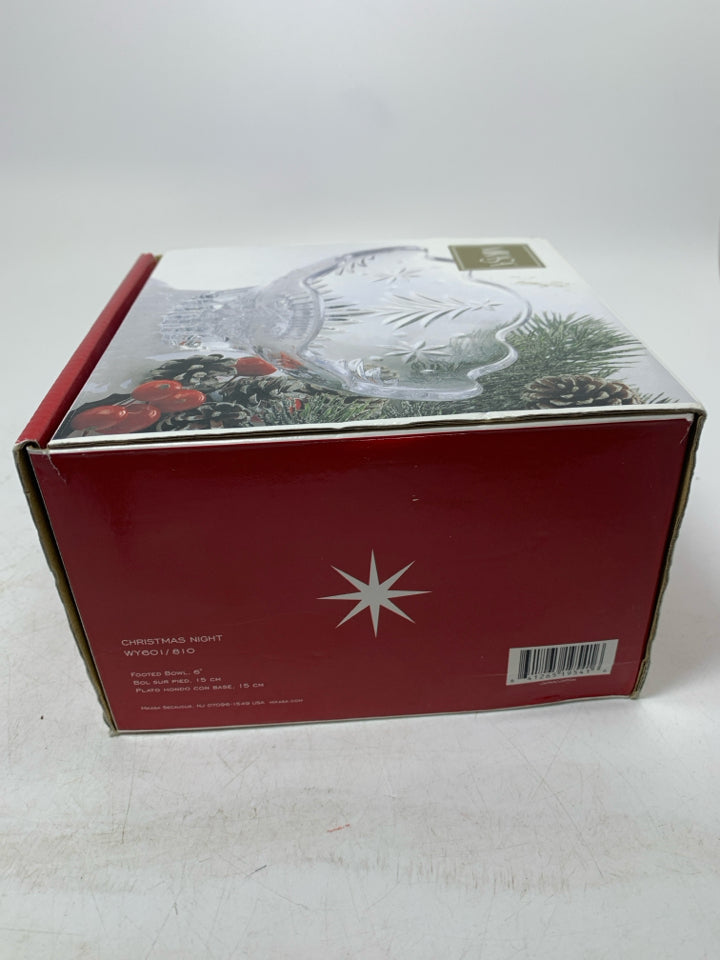 NIB MIKASA "CHRISTMAS NIGHT" FOOT BOWL.