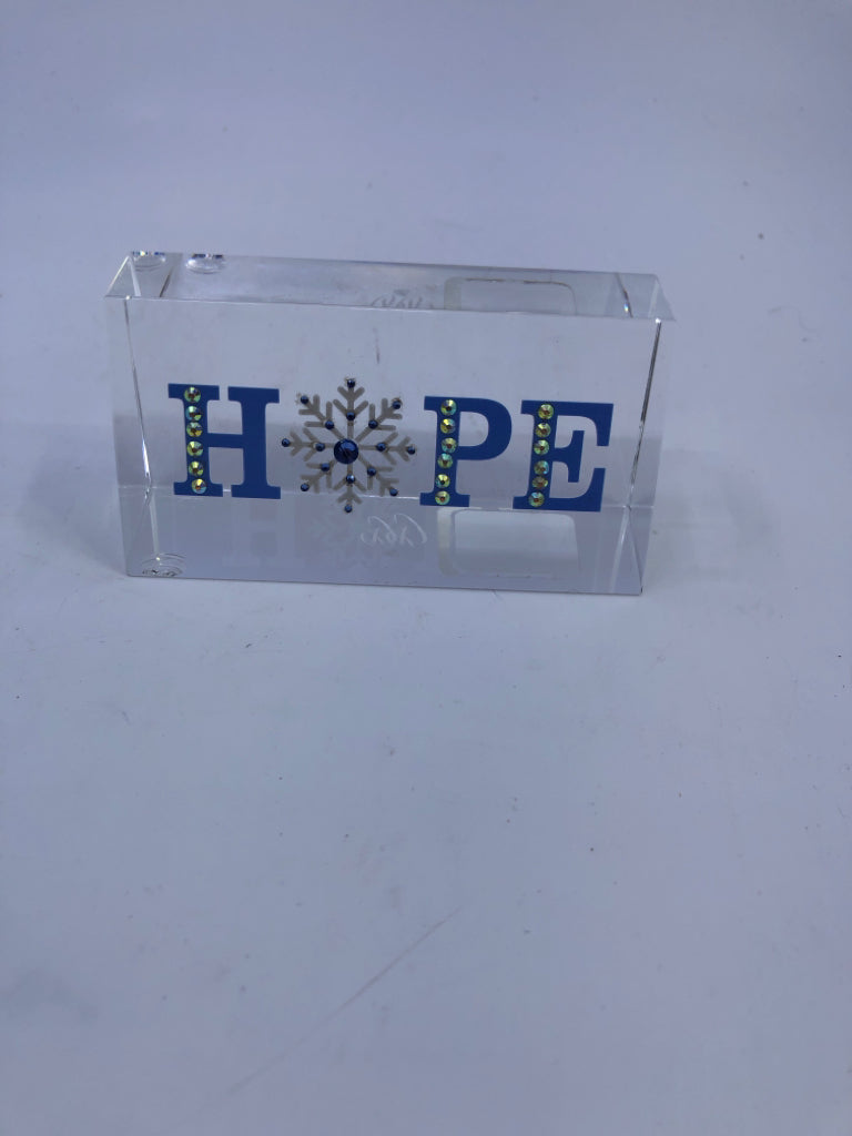 GLASS HOPE SIGN.