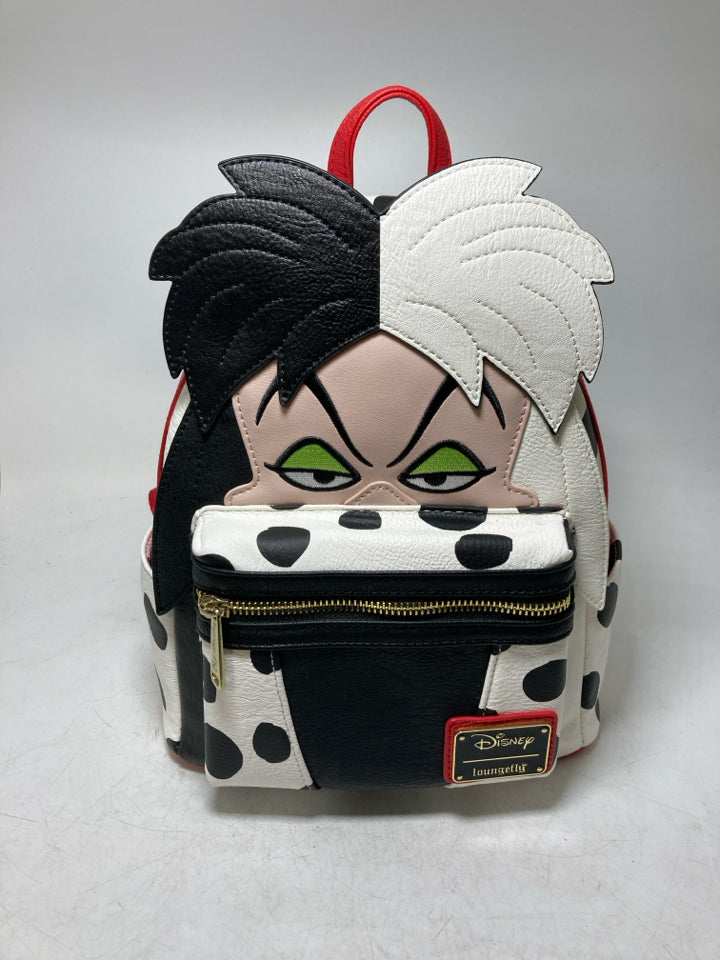 Loungefly Disney Cruella de Vil Mini Backpack Purse- New With Tags