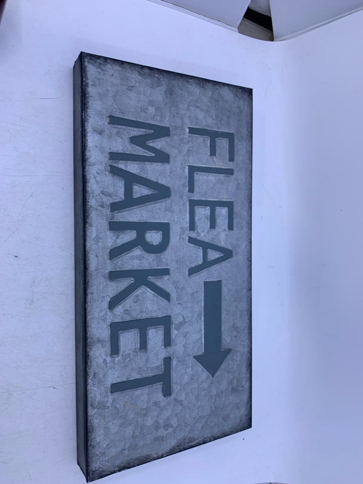 GALVANIZED FLEE MARKET WALL HANGING.