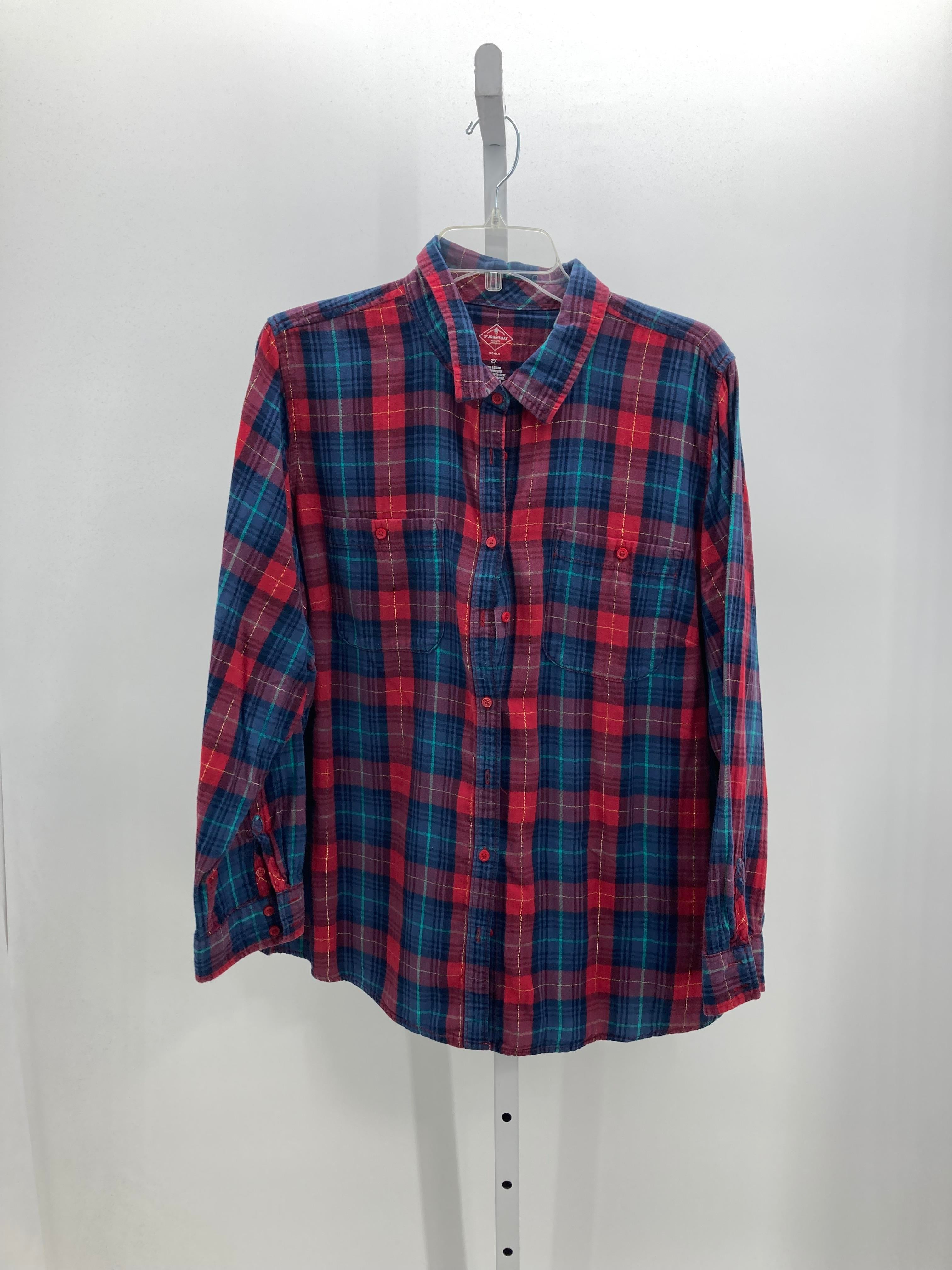 St. Johns Bay Size 2X Womens Long Sleeve Shirt