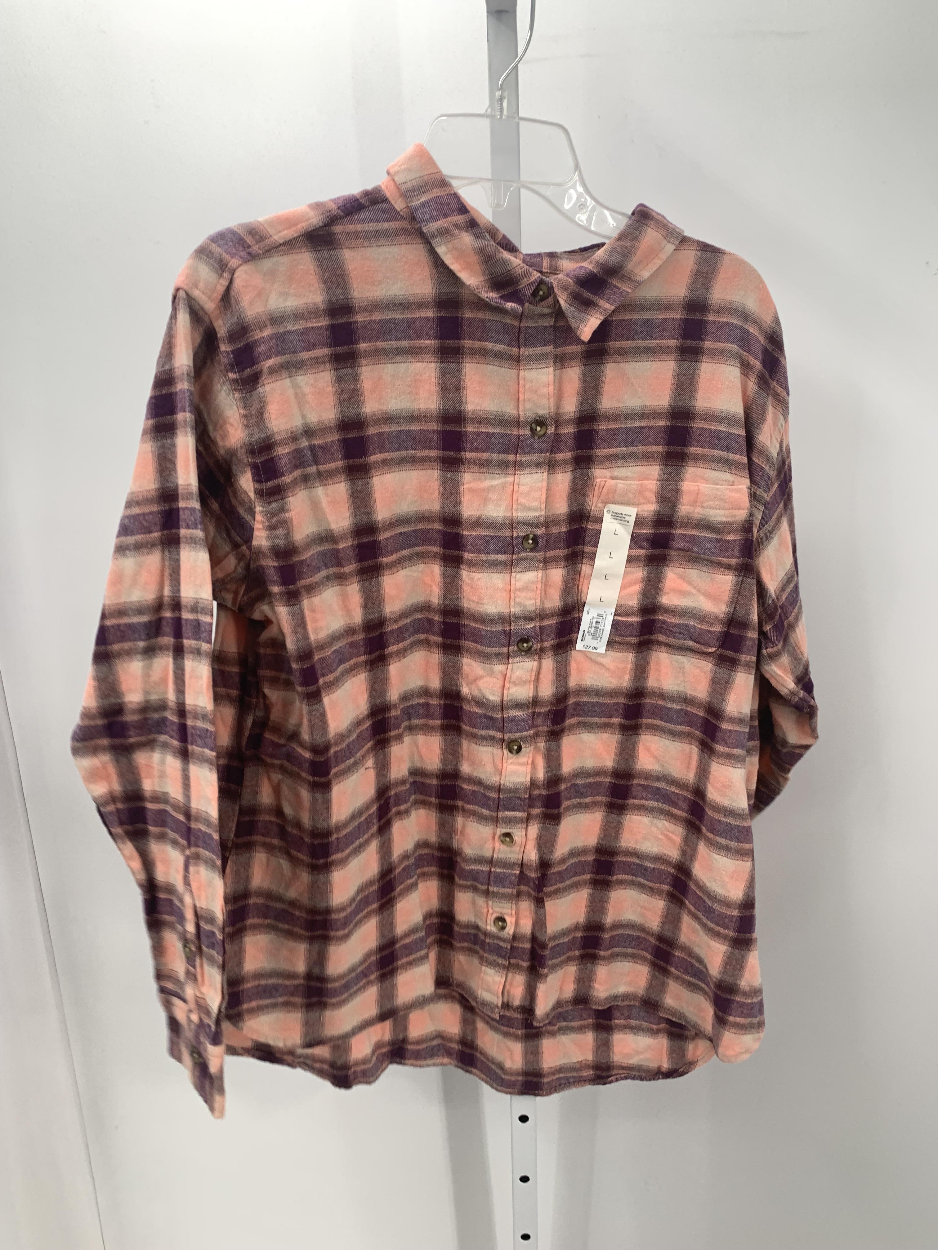 SO Size Large Juniors Long Sleeve Shirt