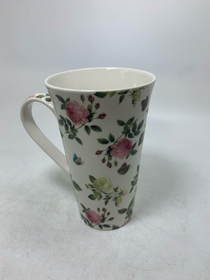 PINK/WHITE ROSES LARGE MUG.