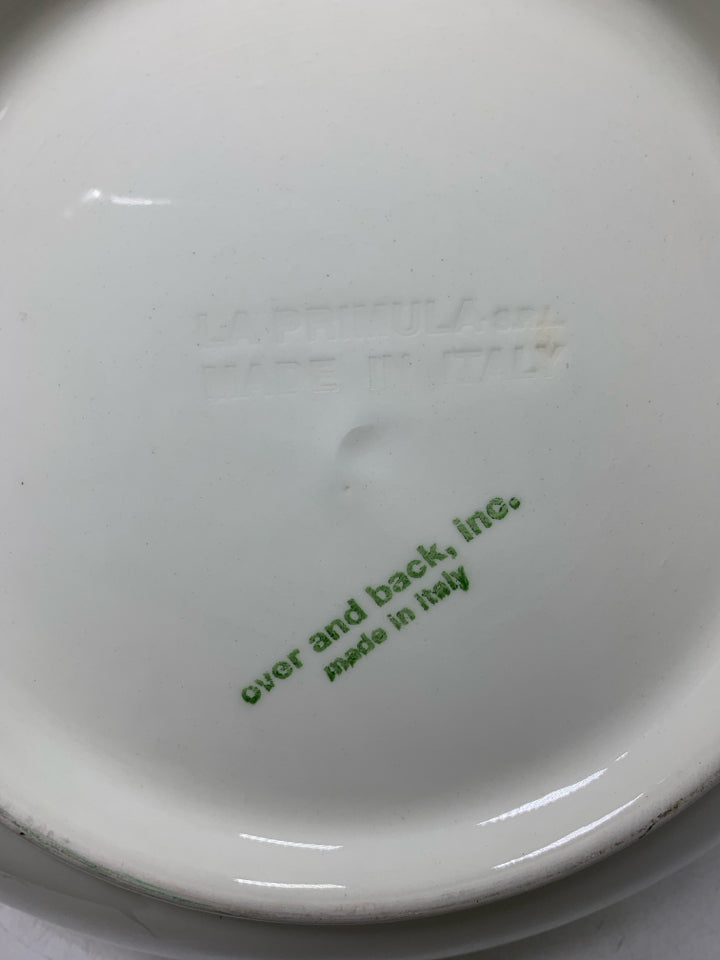 VTG MADE IN ITALY PASTA SERVING BOWL W/SCRIPT.