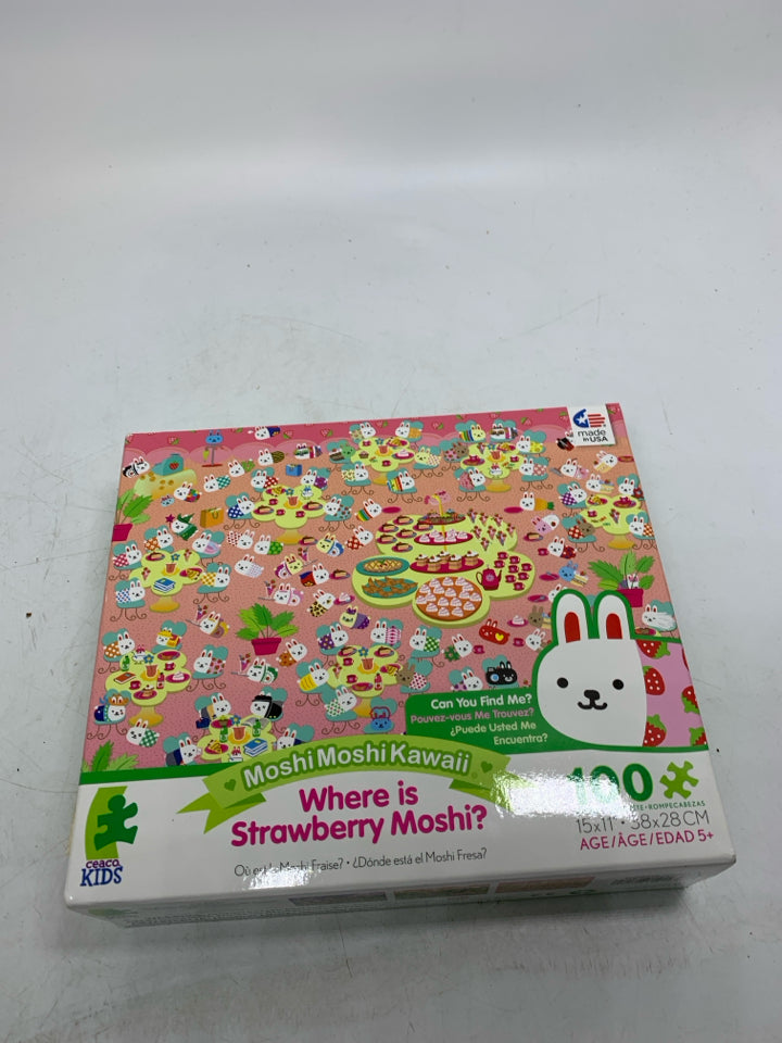 NIB WHERE IS STRAWBERRY MOSHI PUZZLE.