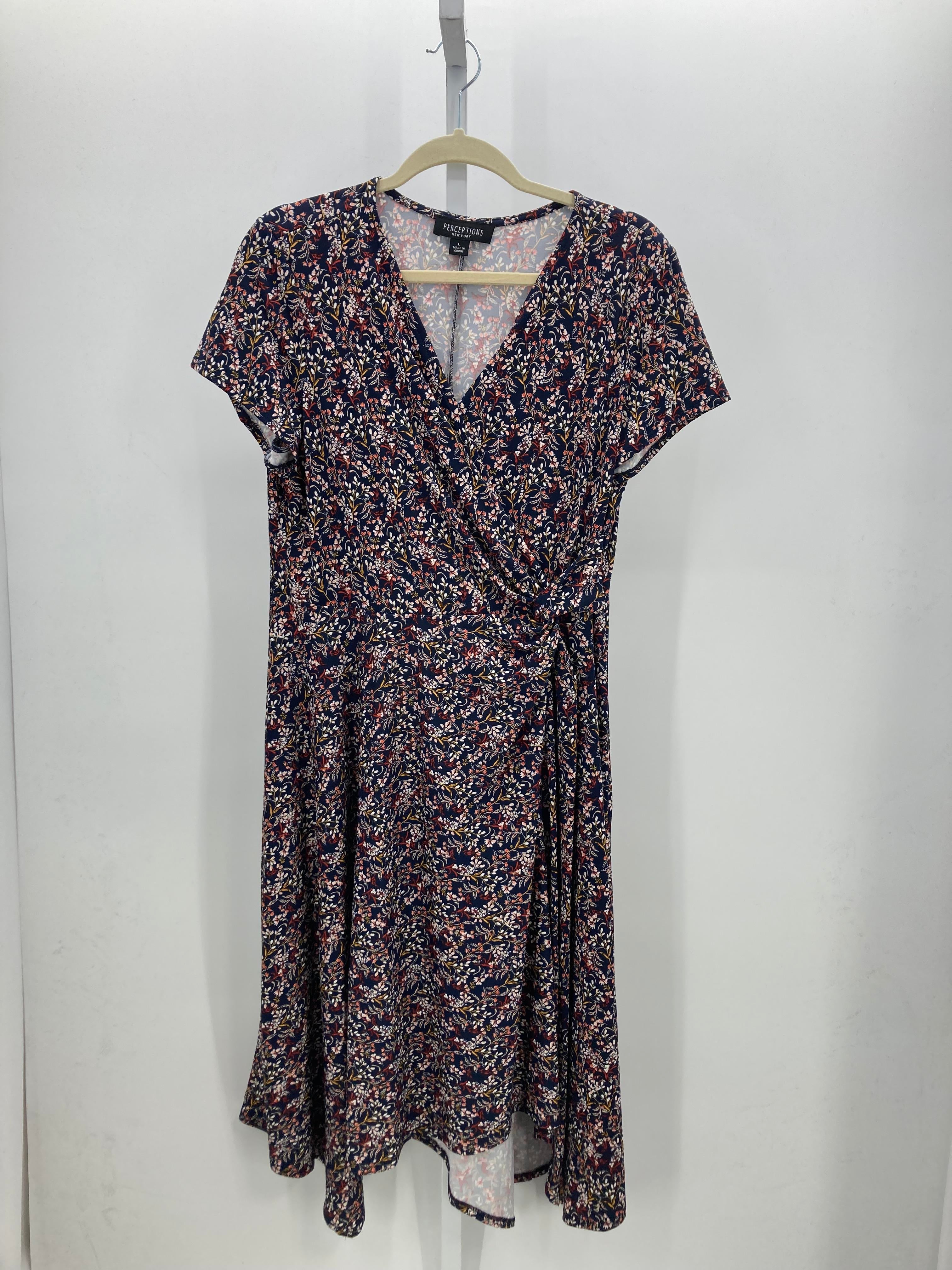 Perception Size Large Misses Short Sleeve Dress