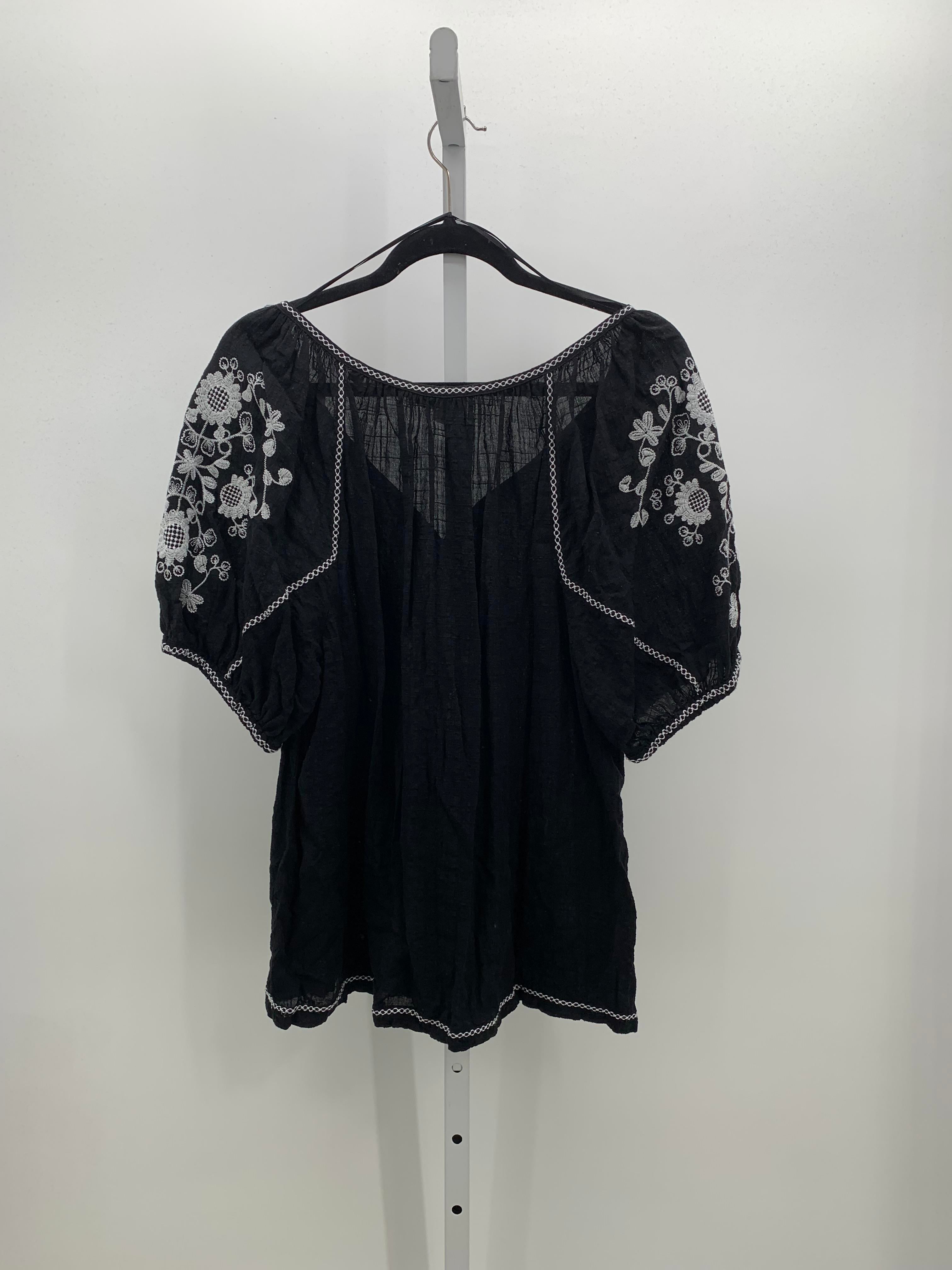 Max Studio Size 1X Womens Short Sleeve Shirt