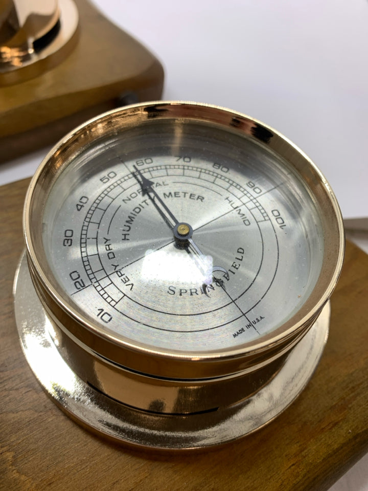 SPRINGFIELD VTG THERMOMETER BAROMETER.
