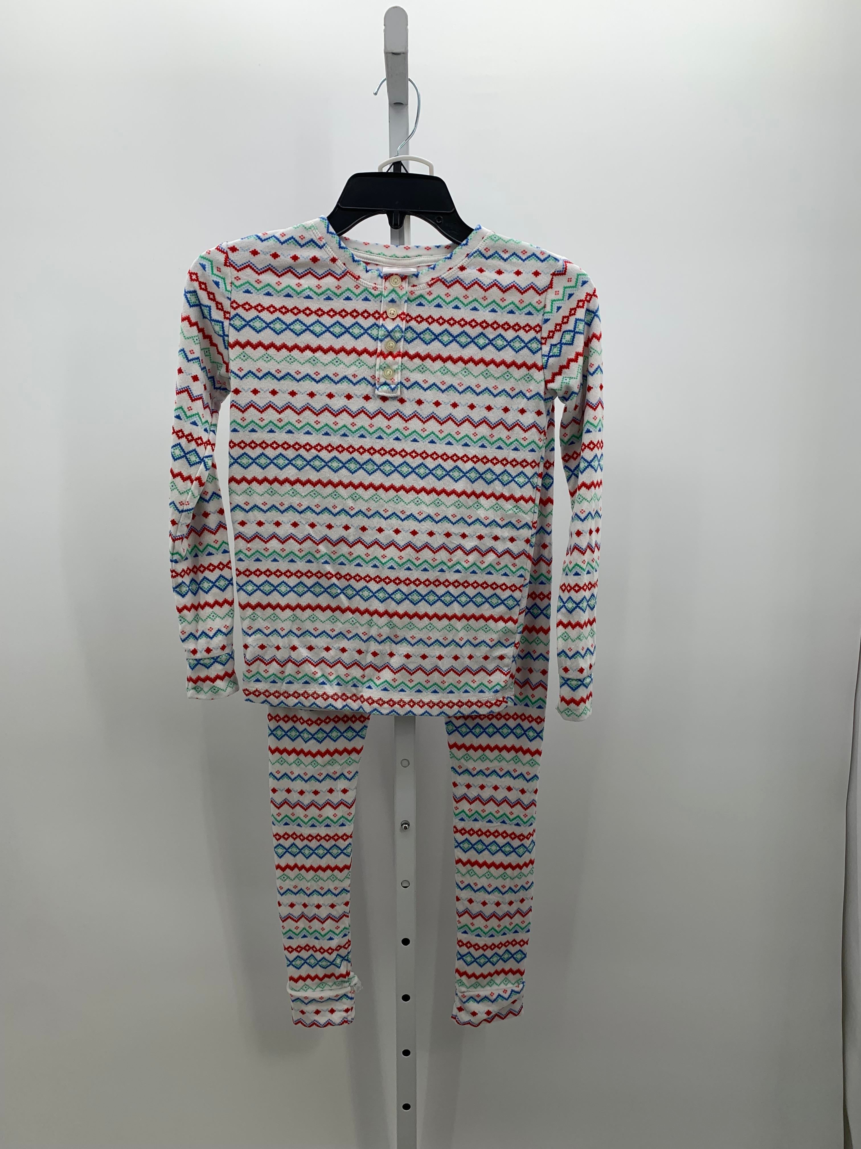 FLEECE PJS RED BLUE GREEN PATTERN.