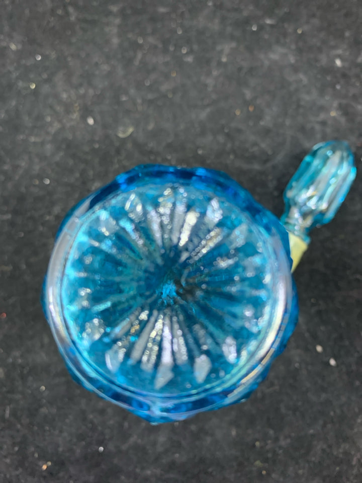 VTG TURQUOISE PERFUME EMPTY BOTTLE.