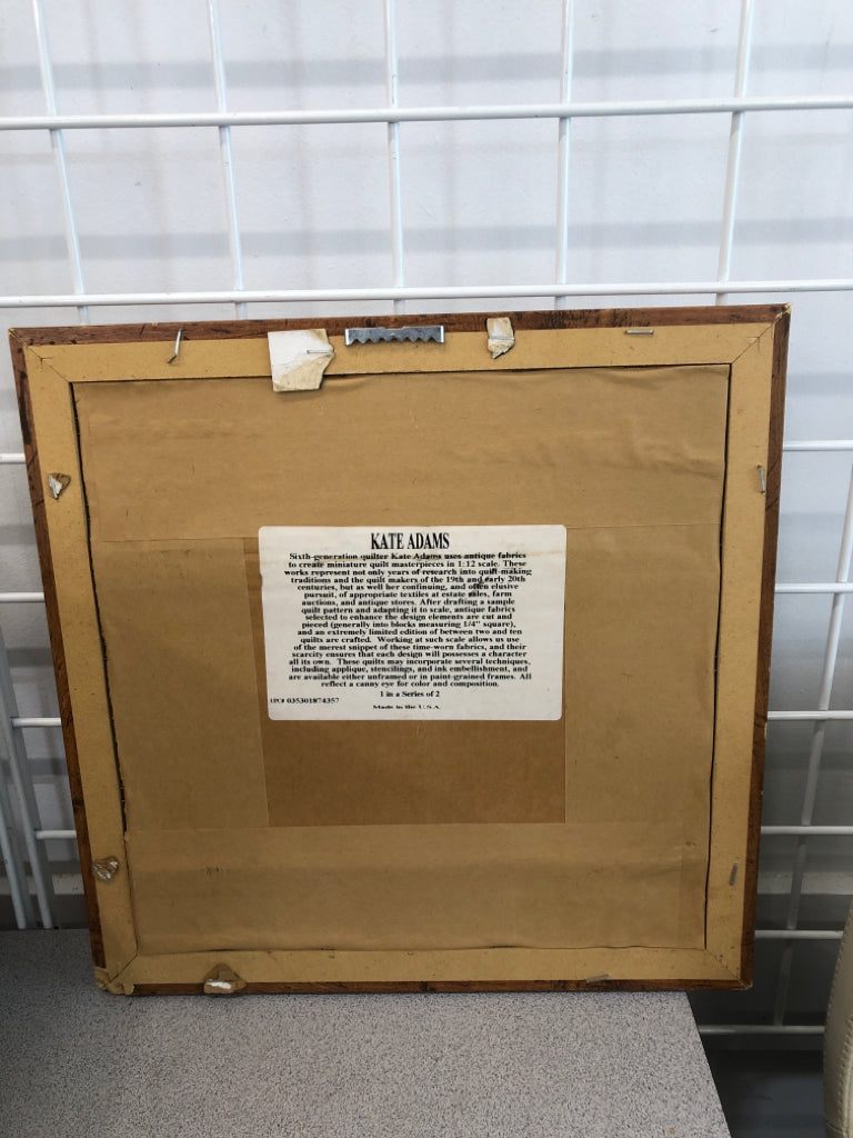FRAMED QUILT PRINT.