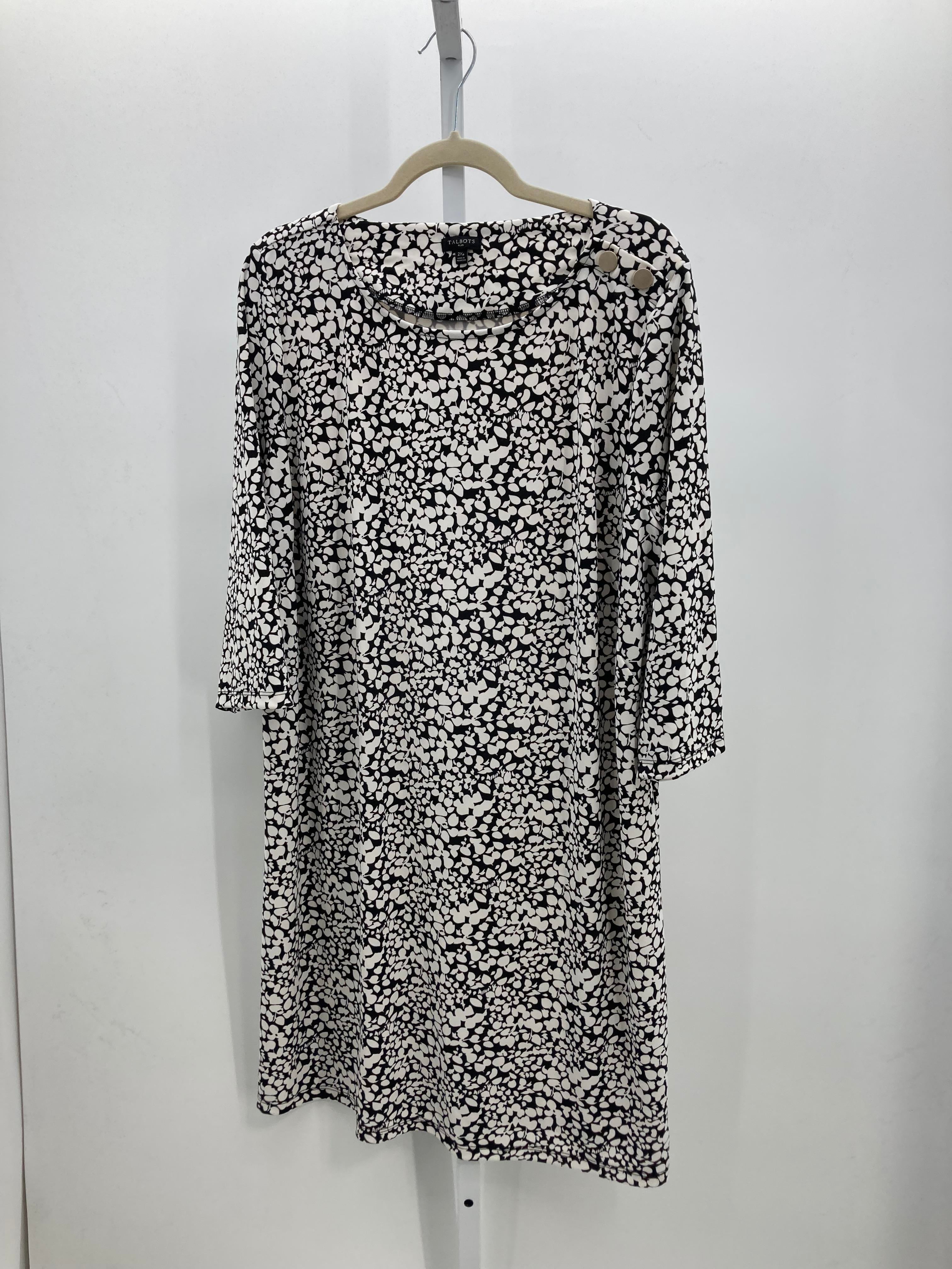 Talbots Size 2XP Womens 3/4 Sleeve Dress