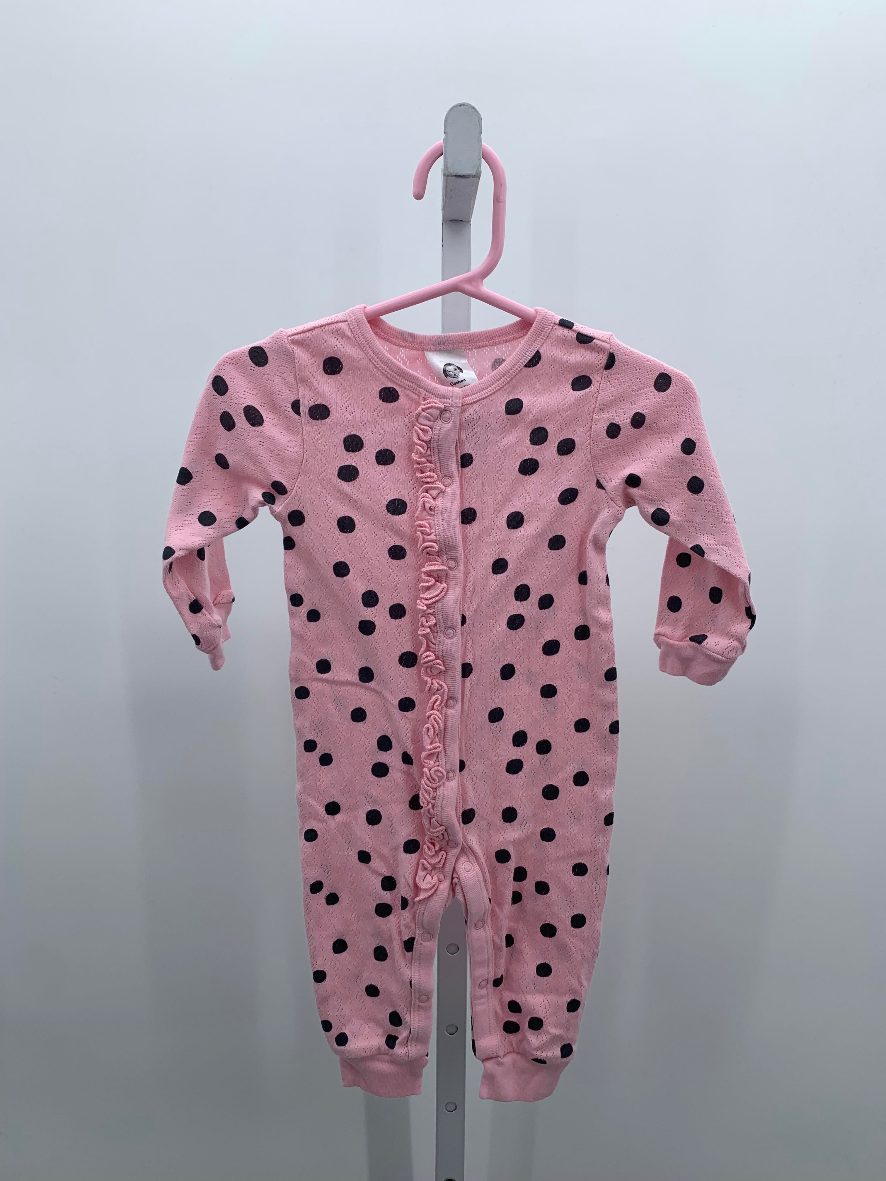Gerber Size 6-9 mon Girls Long Slv. Romper