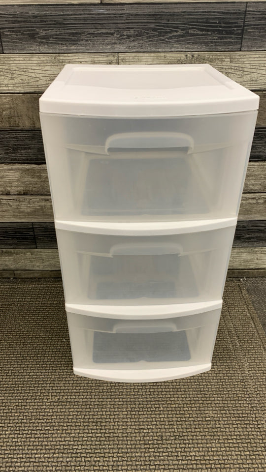 3 DRAWER WHITE STERILITE STORAGE.