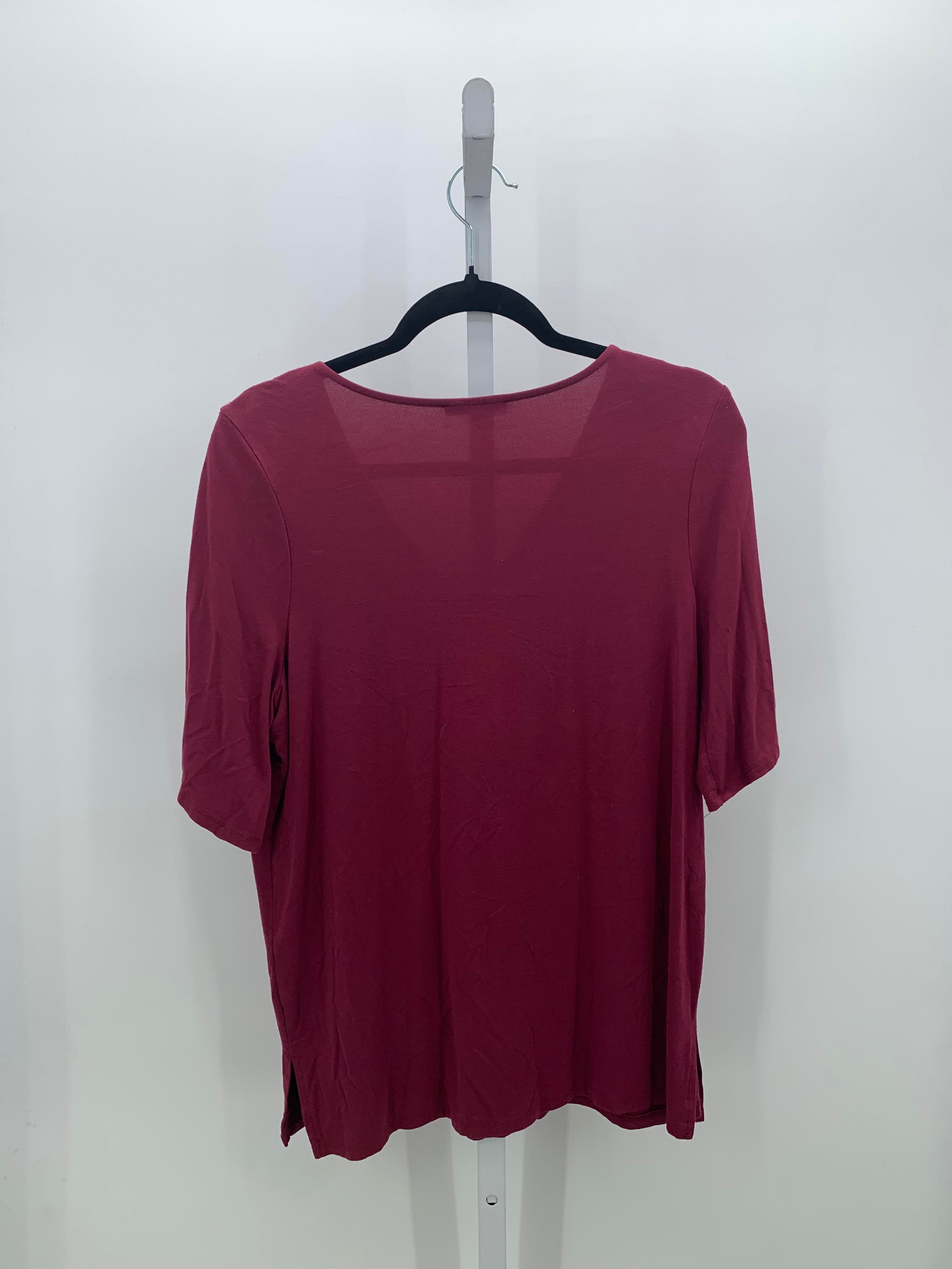 Adrianna Papell Size Medium Misses Short Sleeve Shirt