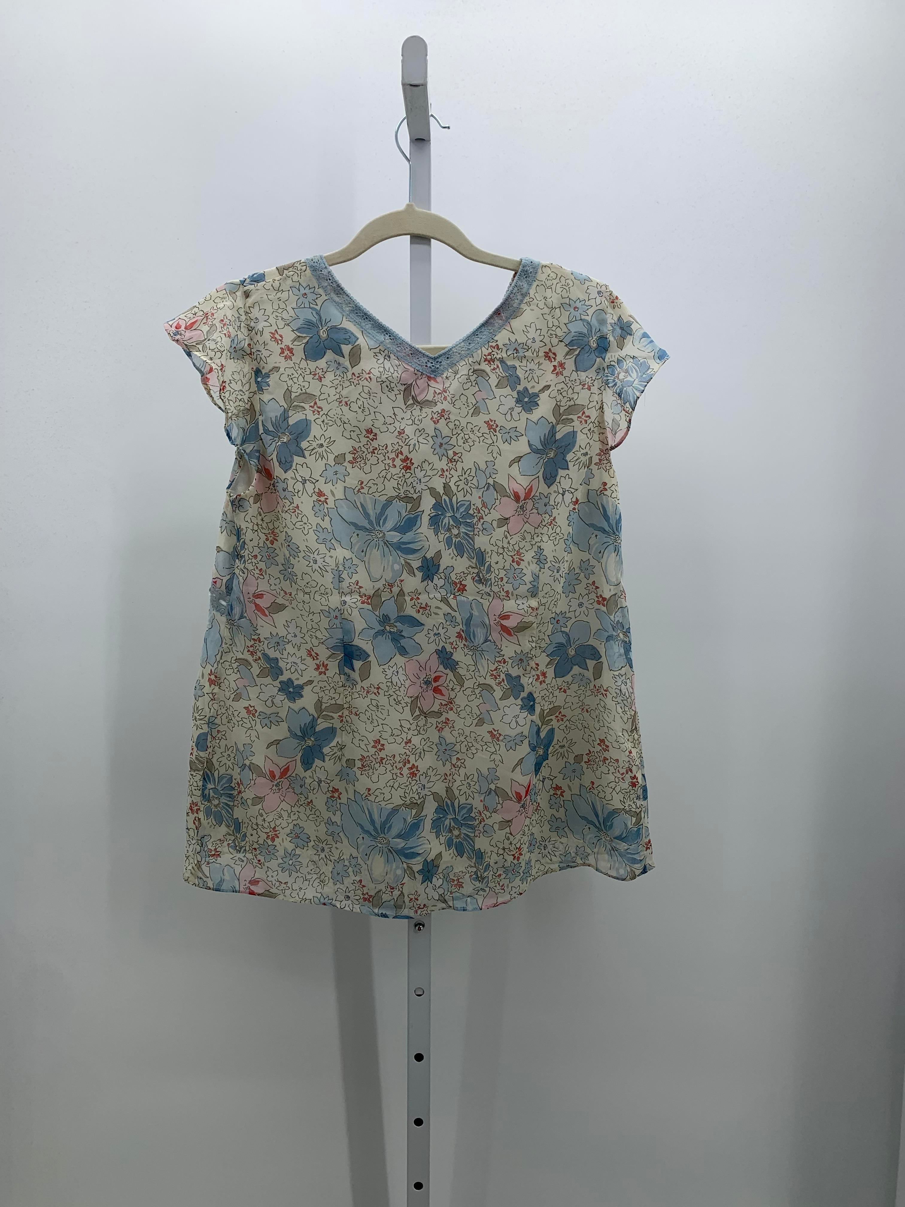 Oh Baby Off-White Size Medium Maternity Short Sleeve Shirt