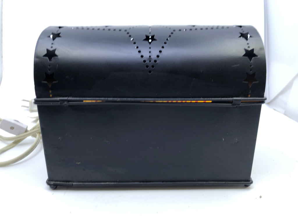 "HOME IS WHERE OUR STORY" BLACK METAL STAR PIERCED LIGHT UP CHEST.