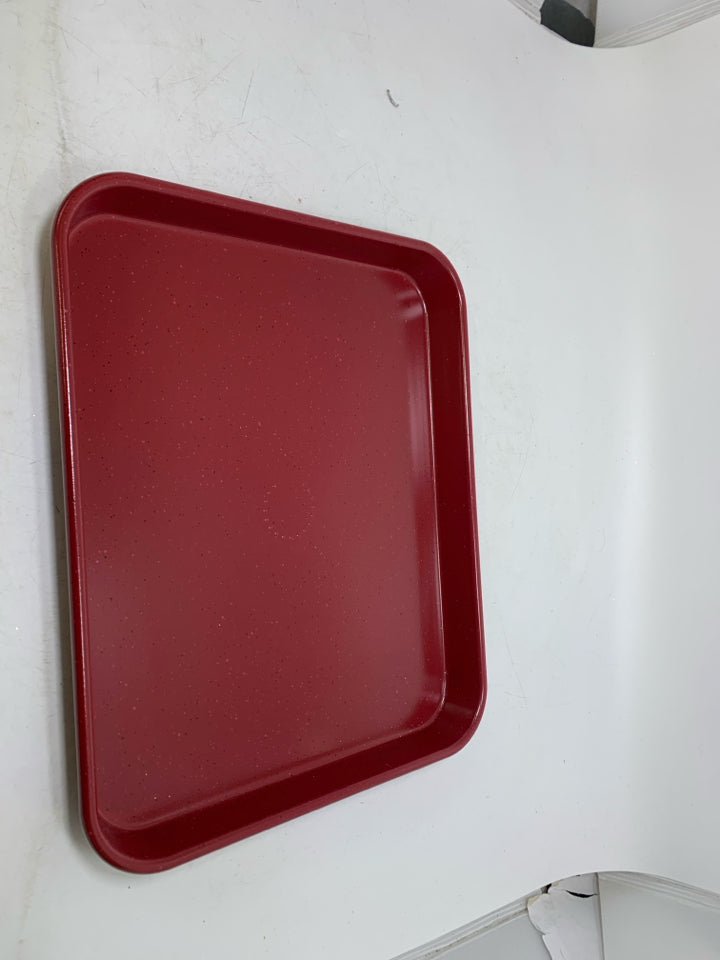 RED METAL BAKING SHEET.