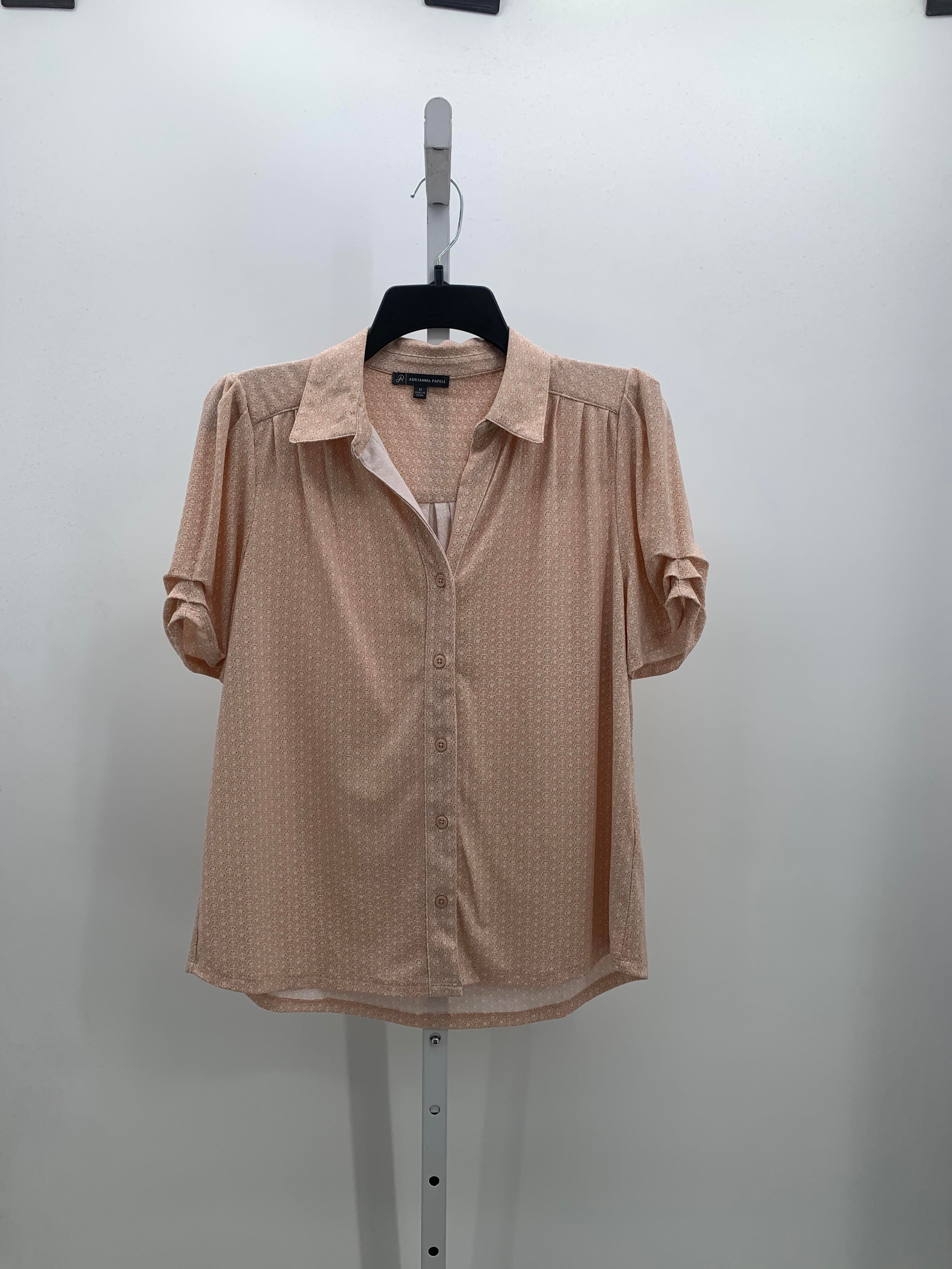 Adrianna Papell Size Medium Misses Short Sleeve Shirt