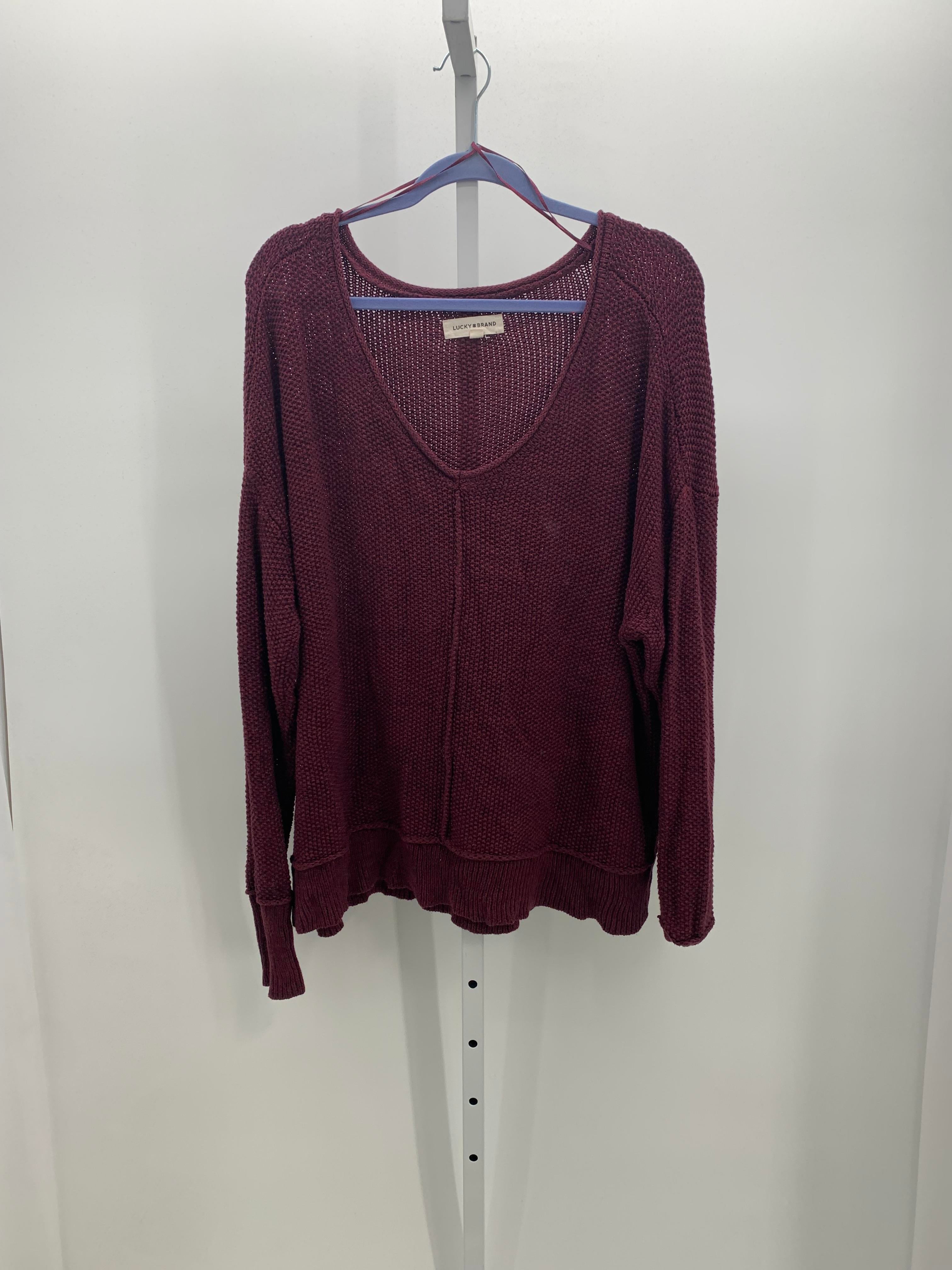 Lucky Brand Size Extra Large Misses Long Slv Sweater