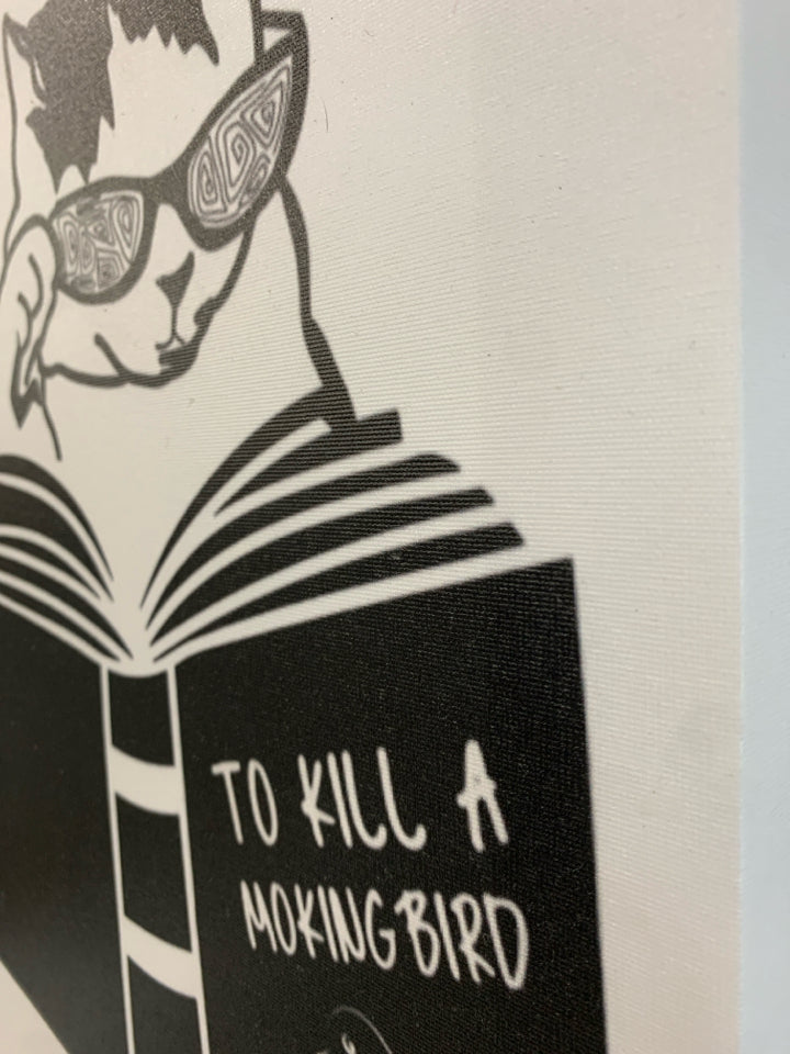 TO KILL A MOCKING BIRD CAT W/GLASSES PRINT.