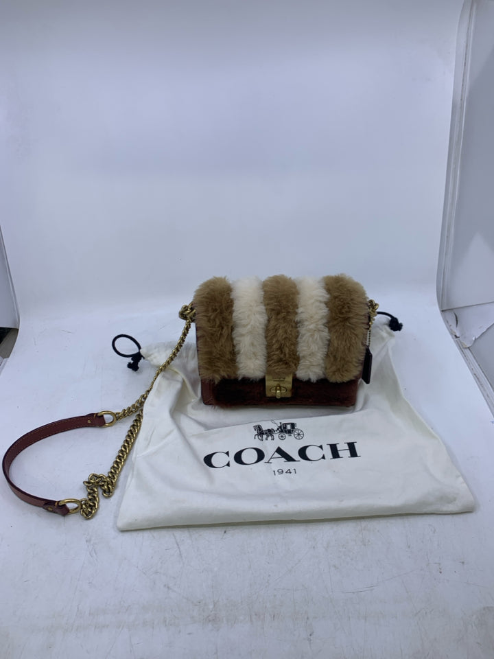 Coach C0704 Hutton Shoulder Bag w Patchwork & Sleeper Dust Bag