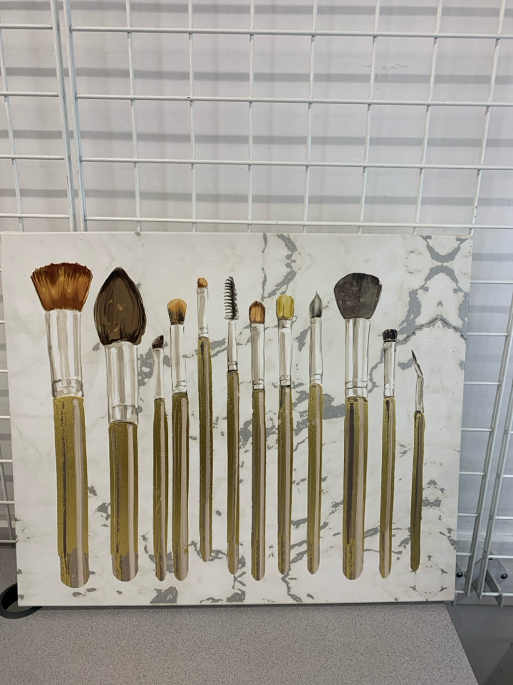 MAKEUP BRUSH CANVAS PRINT.