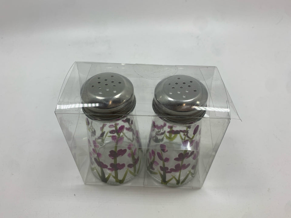 NIP PURPLE FLOWER S&P SHAKERS.