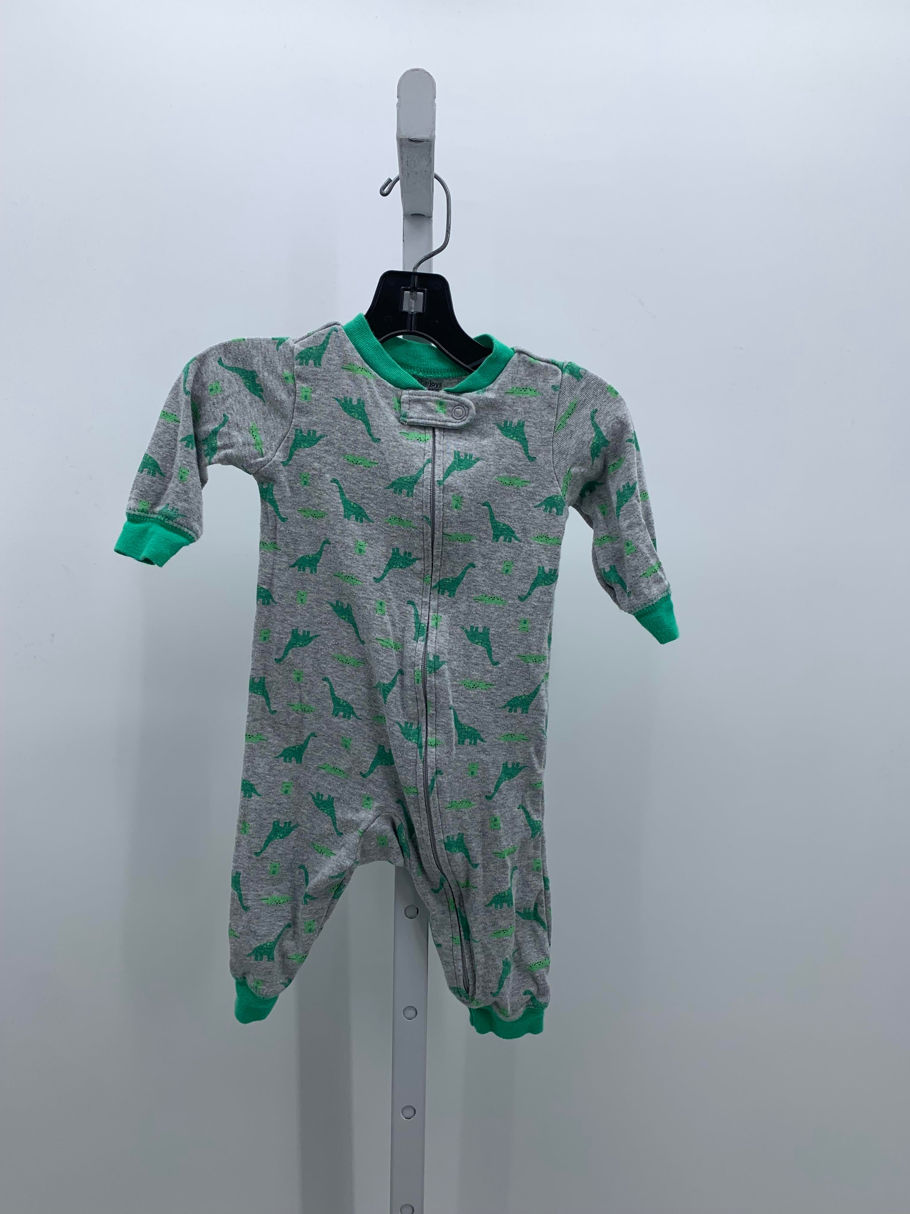 GREEN DINOS ZIP KNIT