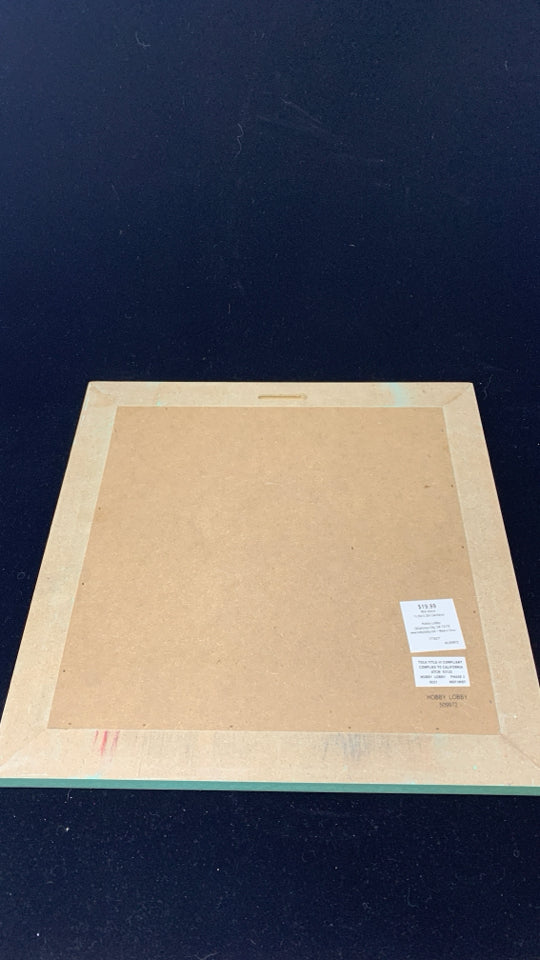 GLITTER UNICORN IN TEAL FRAME.