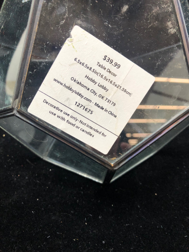 GLASS TERRARIUM PLANTER.