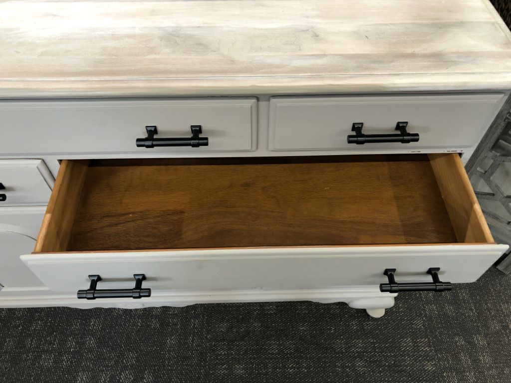 RE-FINISHED ETHAN ALLEN BUFFET TABLE.