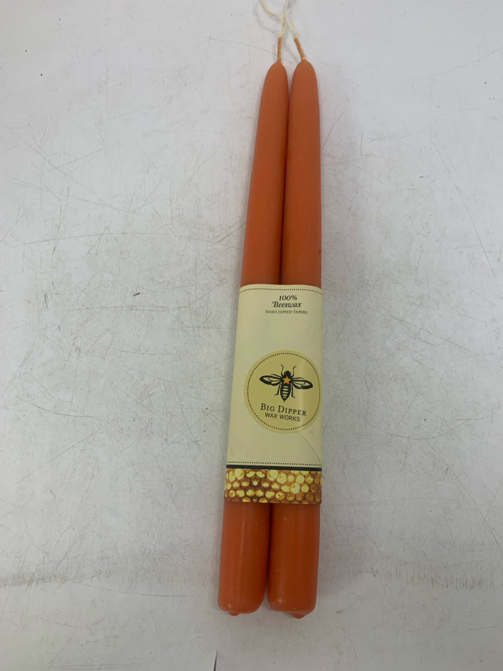 IN PACKAGE BEEWAX TAPERED CANDLES.