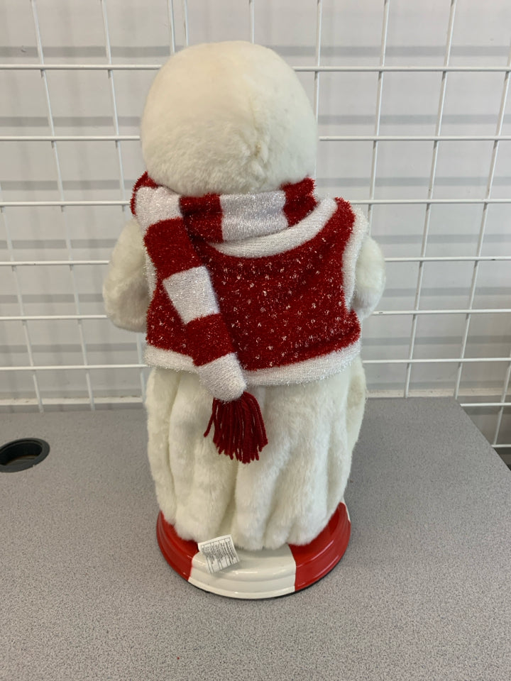 TWIRLING MUSICAL SNOWMAN.