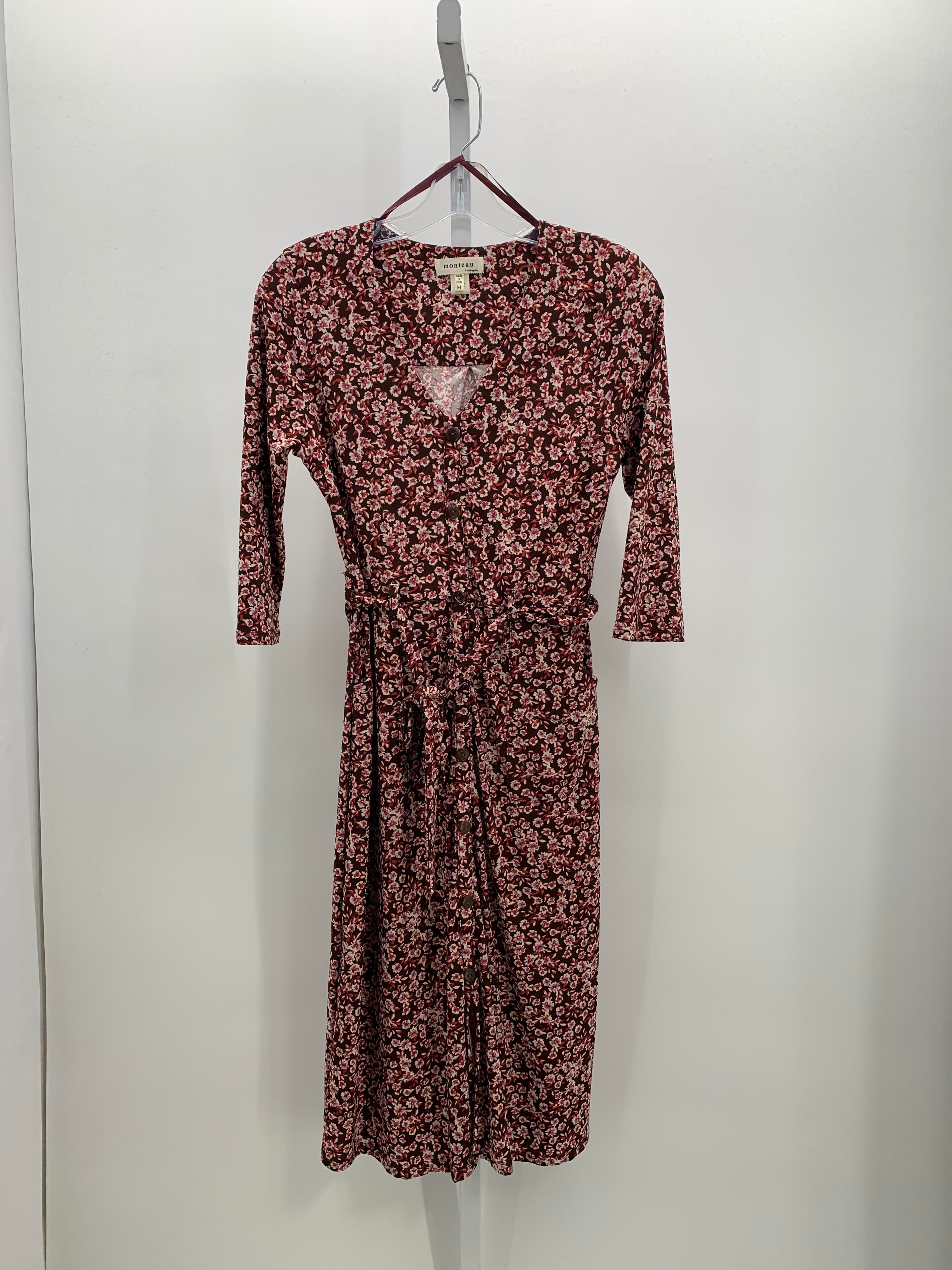 monteau Size Medium Misses 3/4 Sleeve Dress