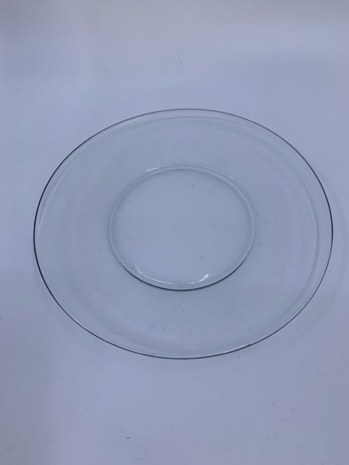 CLEAR GLASS CAKE PLATE W/ DOME.