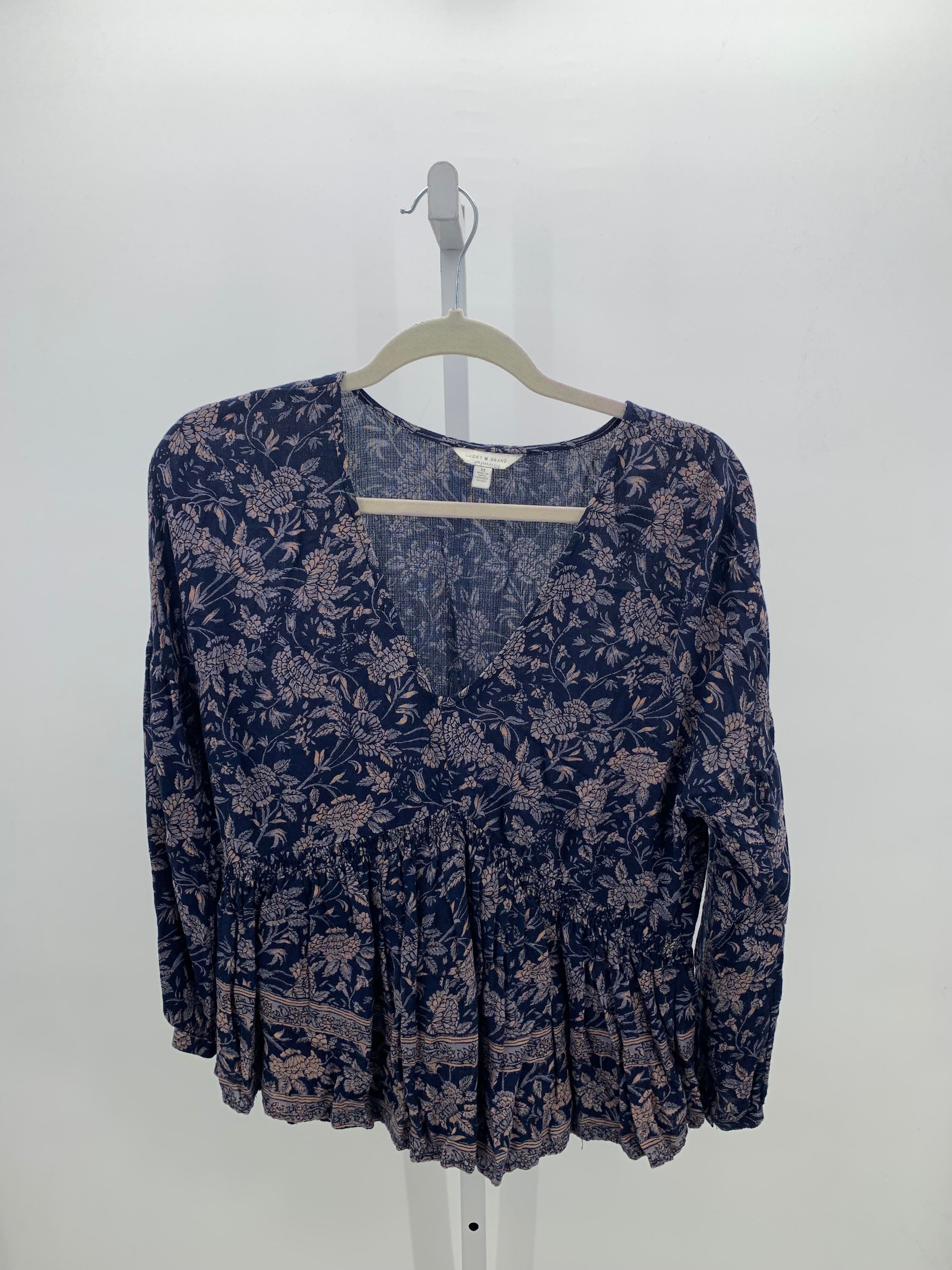 Lucky Brand Size Medium Misses Long Sleeve Shirt
