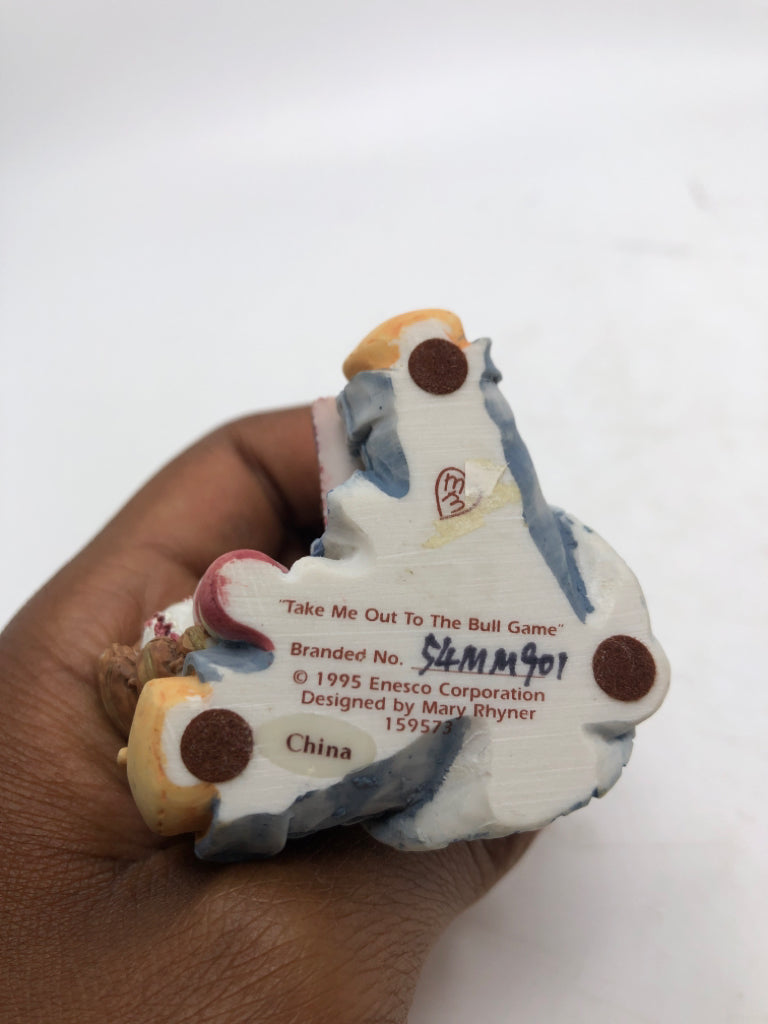 "TAKE ME OUT TO THE BULL GAME" MARY MOOMOOS FIGURINE.