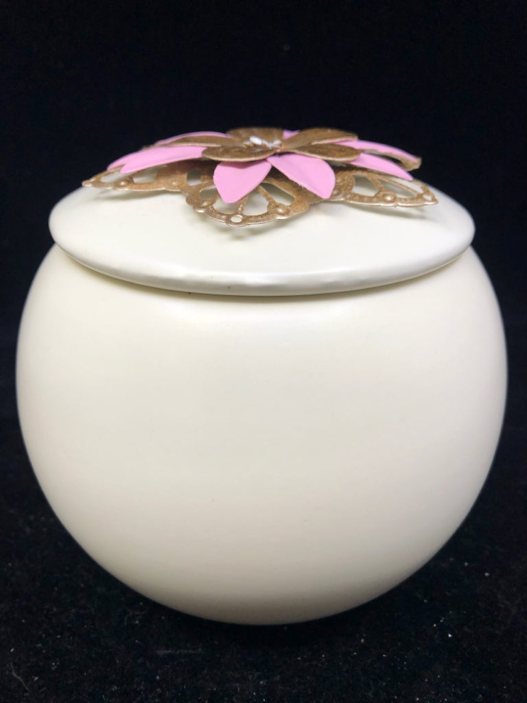 A MOTHERS LOVE- COVERED CANISTER.