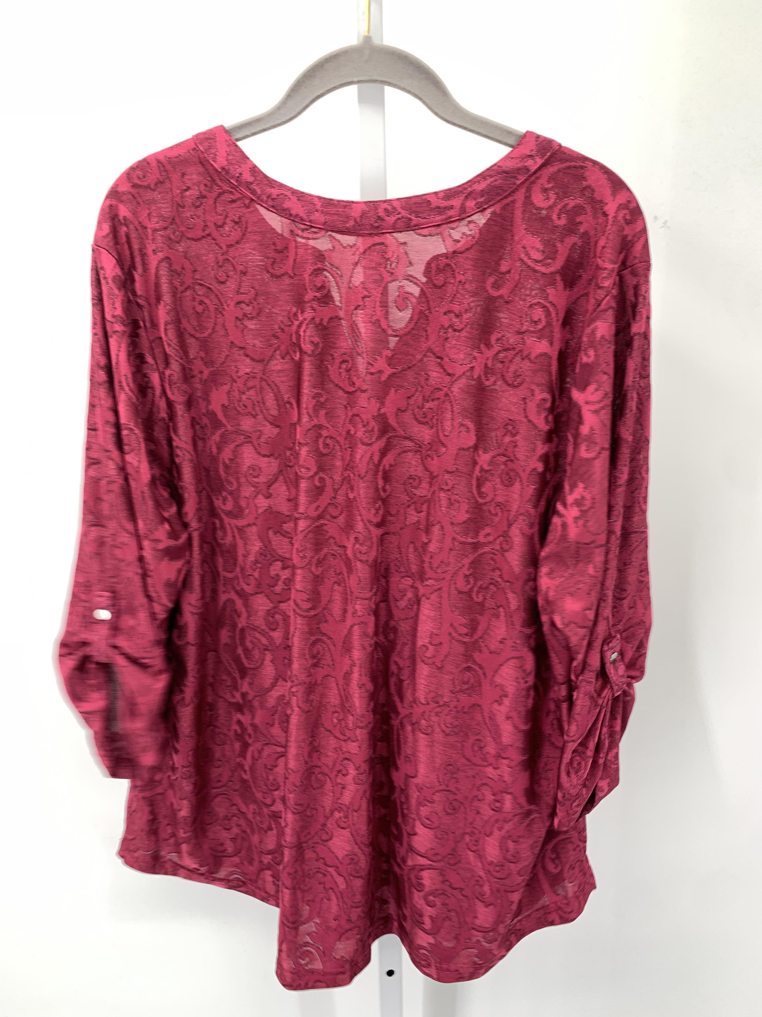 Croft & Barrow Size 1X Womens 3/4 Sleeve Shirt