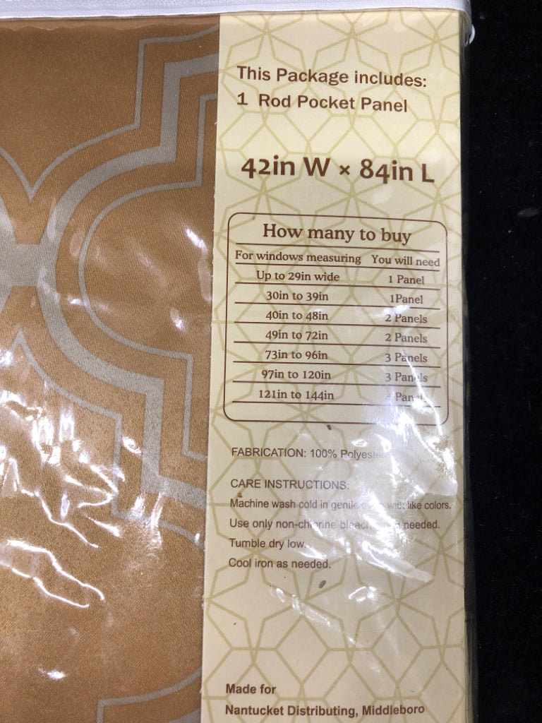 NIP BURNT YELLOW FOAM BACK PANEL IRONWORK.