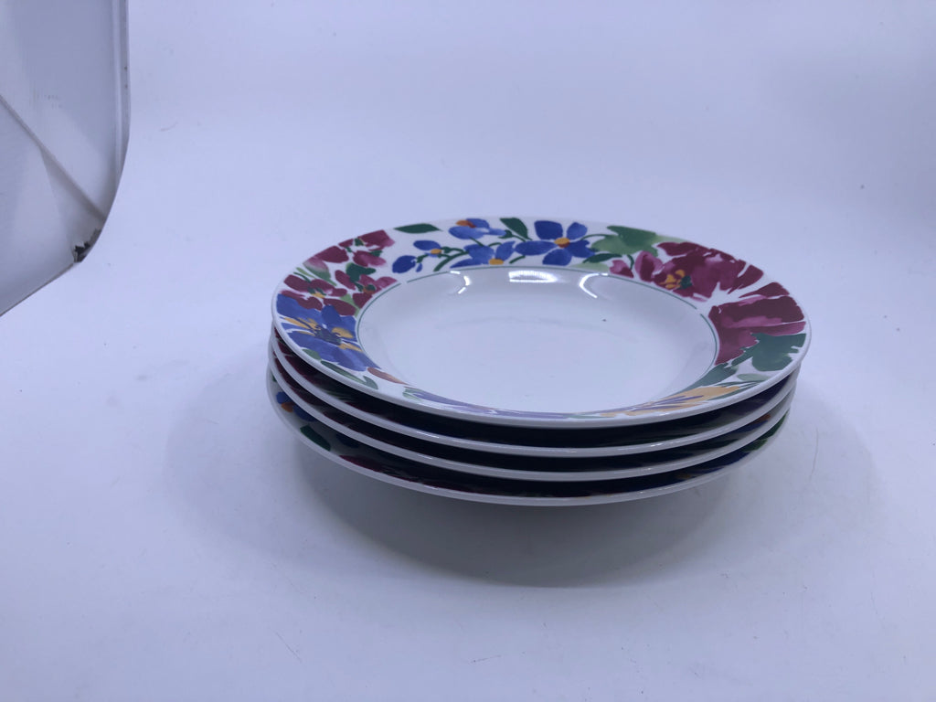 20 PC WHITE & FLORAL DISH SET.
