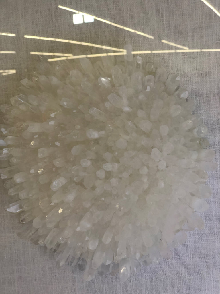 WHITE SHADOW CRYSTAL WALL HANGING.