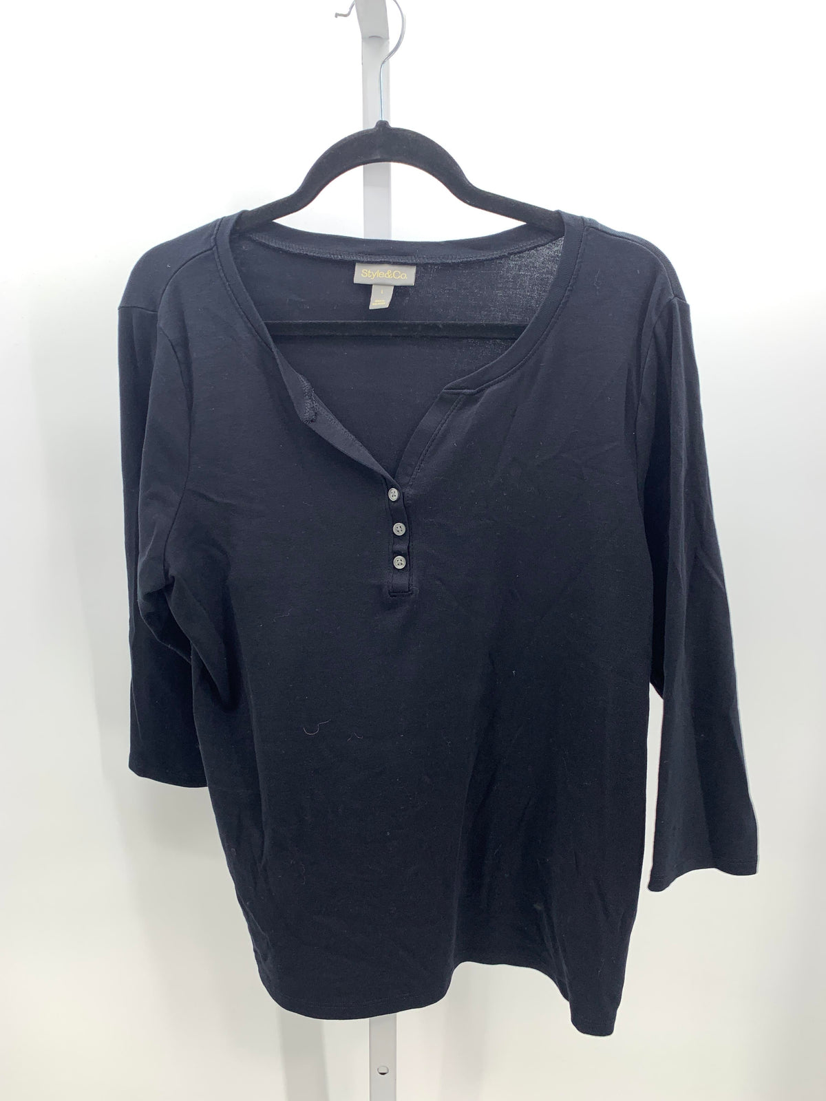 Style & Co. Size Large Misses 3/4 Sleeve Shirt