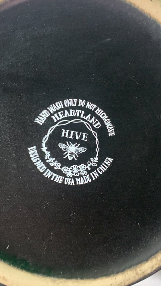 COFFEE CANISTER W BLACK LID.