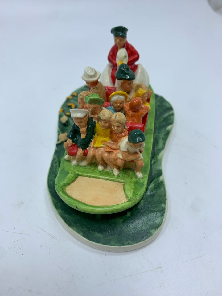 VTG SEBASTIAN MINIATURES SWAN BOAT FIGURINE.