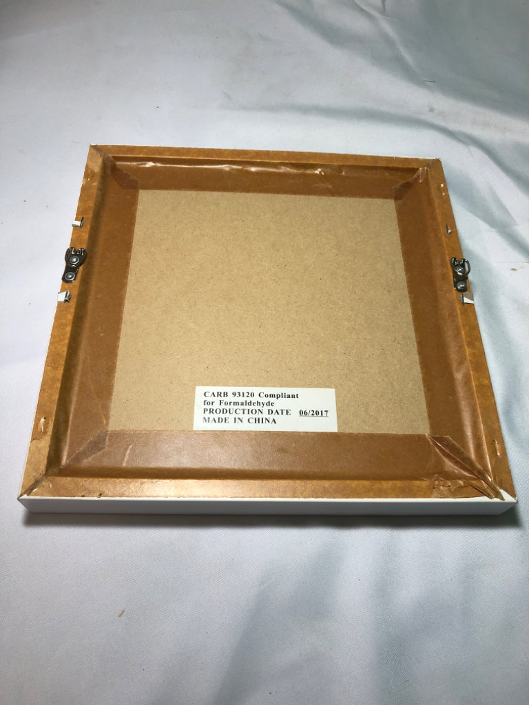 UNICORN WHITE SHADOW BOX WALL ART.