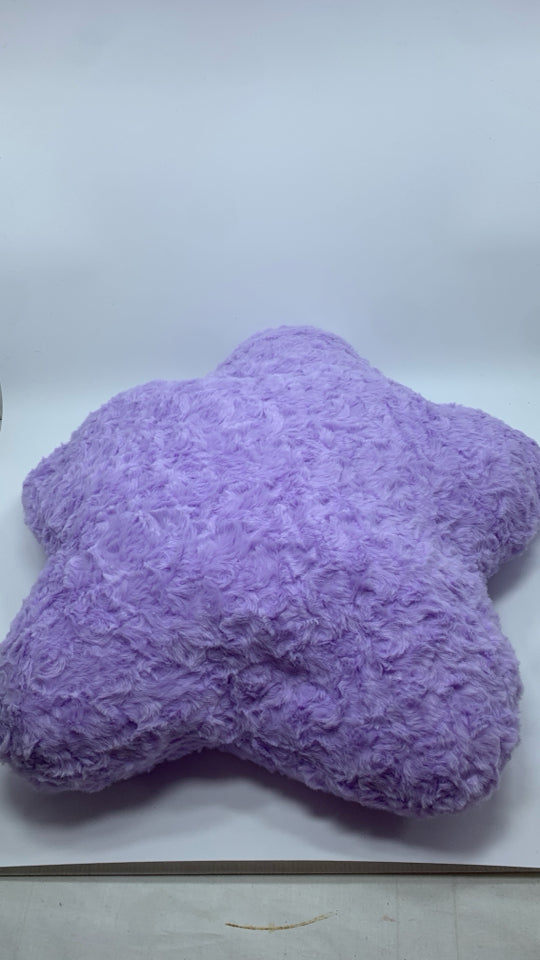 FLUFFY PURPLE STAR PILLOW.