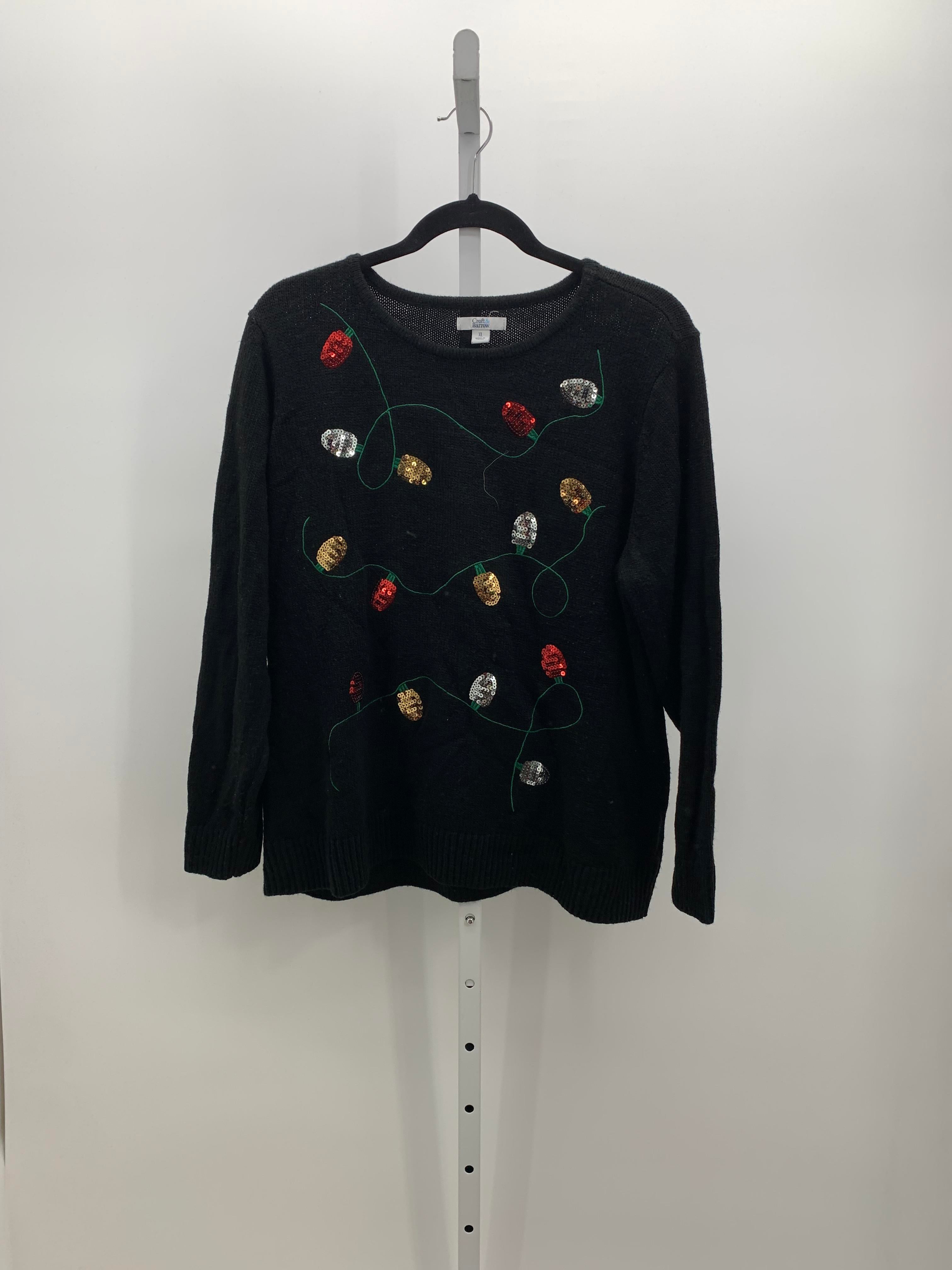 LONG SLV SWEATER SEQUINS XMAS LIGHTS